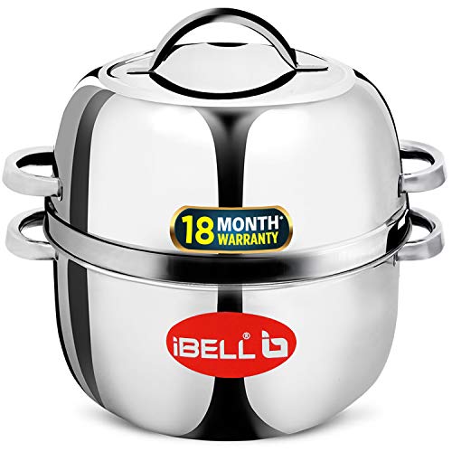 iBELL Stainless Steel Steam Pot, 1.5 Kilogram, Thermal Rice Cooker With Rubber Gasket (Induction Based Pot) Silver - Image 1