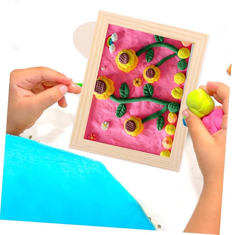 Hemoton 6 Pack Blank Picture Frames For Kids Clay Painting Crafts 4x6 Inch - Image 3