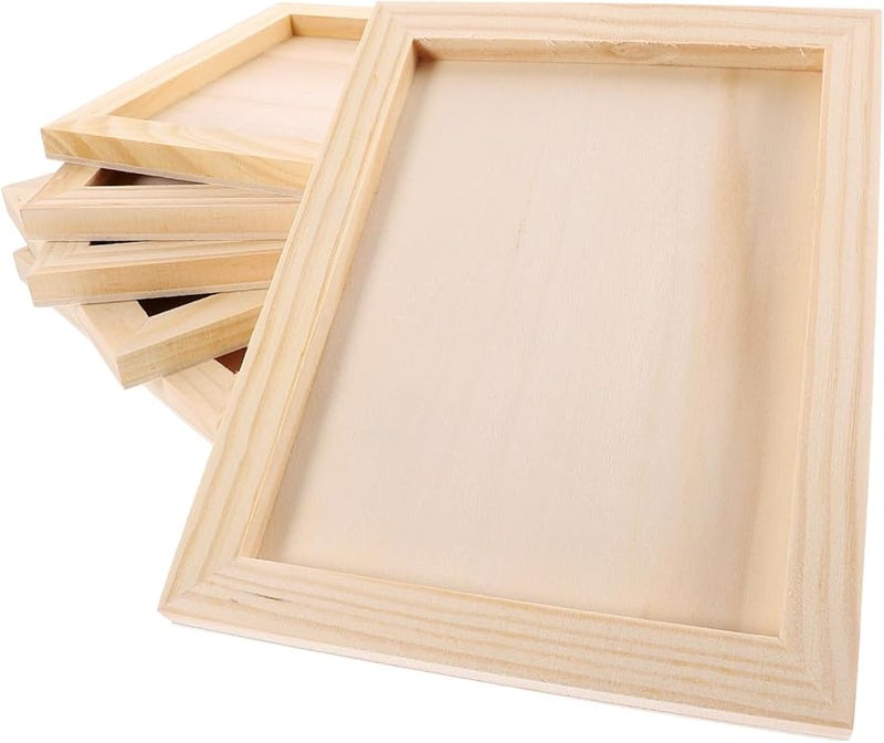 Hemoton 6 Pack Blank Picture Frames For Kids Clay Painting Crafts 4x6 Inch - Image 1