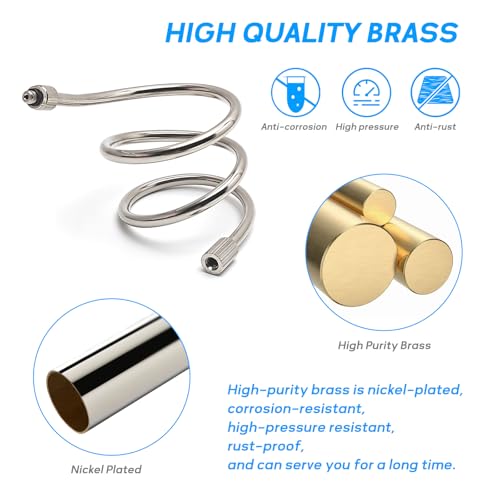 WANJIAHUI 20 Pack Flexible Nozzle Extensions, Brass Mist Rod for Outdoor Misting System, Bendable Copper Extended Pole 10/24 UNC for Garden, Humidification, Outdoor Cooling, Dust Control, Landscaping(19.5Inch) - Image 2