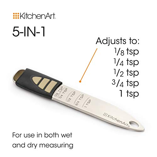 KitchenArt Pro Adjust-A-Teaspoon, Satin,Black - Image 4