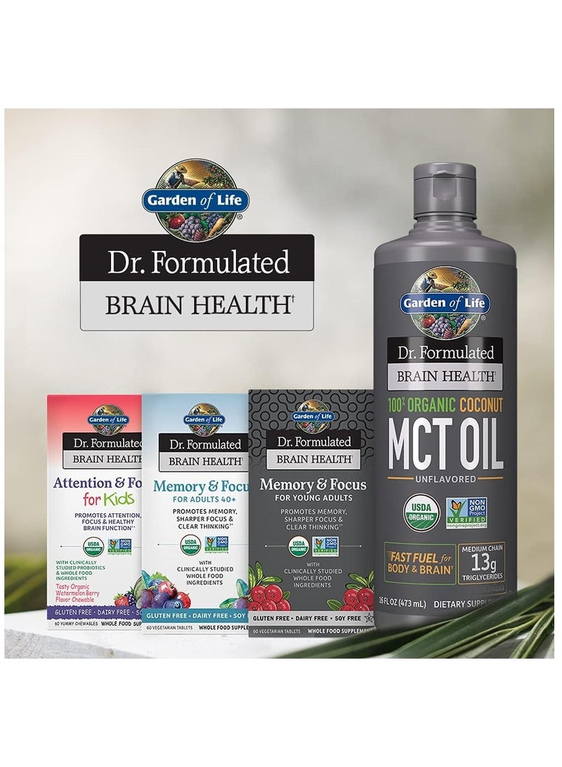 جاردن أوف لايف د. فورموليتر لصحة الدماغ – زيت MCT من جوز الهند العضوي بنسبة 100%، حجم 16 أونصة سائلة، بدون نكهة، يحتوي على 13 غرام من MCTs، مناسب لحمية الكيتو والباليو، وقود للجسم والدماغ، معتمد غير معدل وراثياً، نباتي وخالٍ من الغلوتين، وخالٍ من الهكسان.      Ask ChatGPT - Image 5