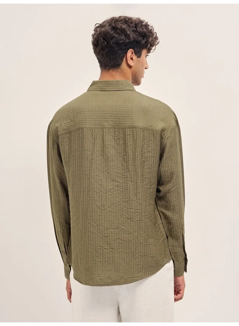 The Bear House  Men’s Long Sleeve Shirt – Classic, Comfortable and Stylish Essential for Work, Travel or Casual Outings for Men | Best Price UAE