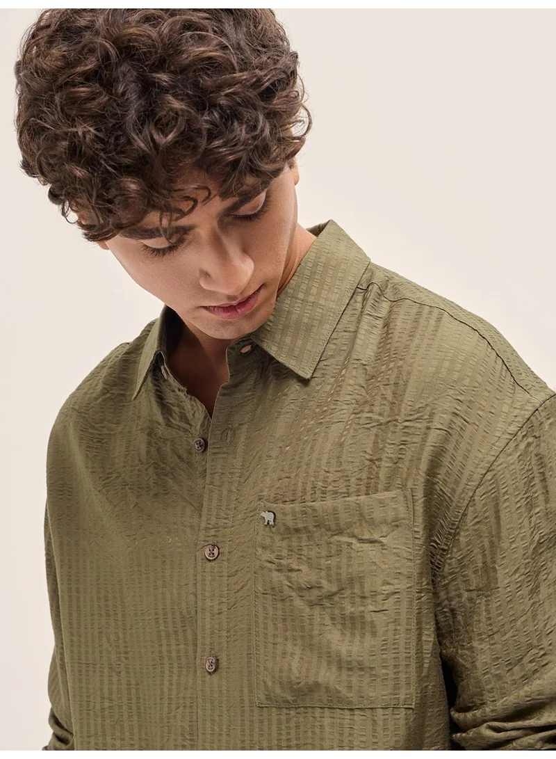 The Bear House  Men’s Long Sleeve Shirt – Classic, Comfortable and Stylish Essential for Work, Travel or Casual Outings for Men | Best Price UAE