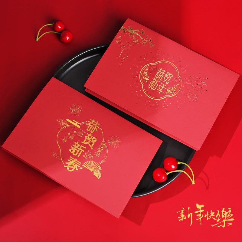 Creative New Year'S Greeting Card For The Year Of The Horse, 3D New Year'S Greeting Card With Gold Stamping, Spring Festival Company Employee Blessing And Gratitude Small Card - Image 3