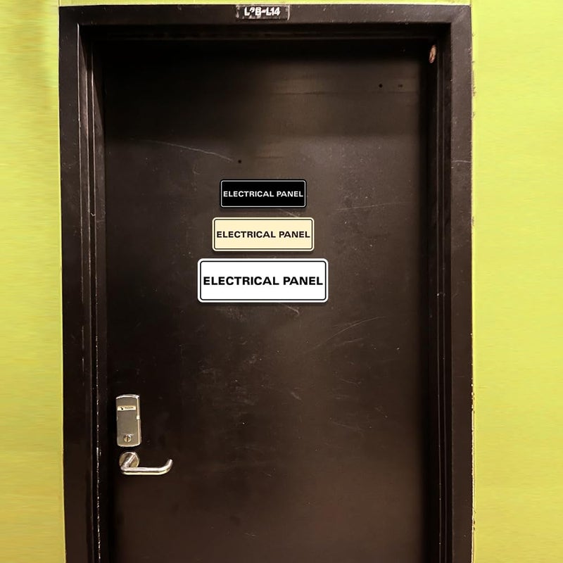 All Quality Standard Electrical Panel Wall or Door Sign - Durable Material | Clear and Functional Sign | Easy Installationâ€Œ - Silver - Small (1 Pack) - Image 3