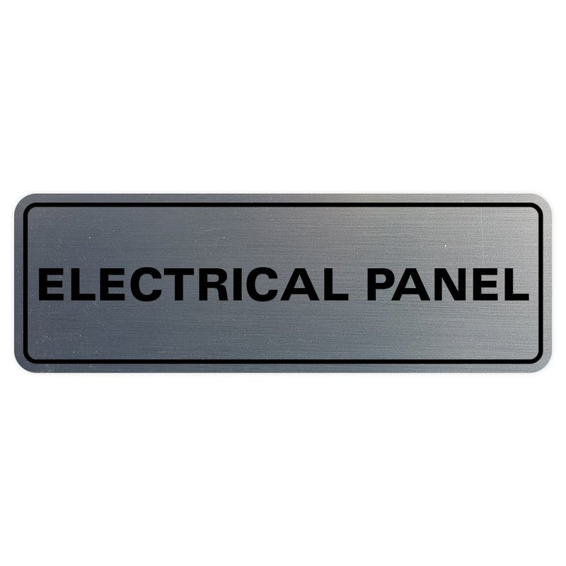 All Quality Standard Electrical Panel Wall or Door Sign - Durable Material | Clear and Functional Sign | Easy Installationâ€Œ - Silver - Small (1 Pack) - Image 1