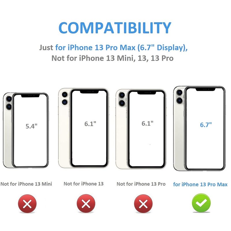 OT ONETOP ONETOP Compatible with iPhone 13 Pro Max Wallet Case with Card Holder,PU Leather Kickstand Card Slots Case, Double Magnetic Clasp and Durable Shockproof Cover 6.7 Inch(Black) - Image 2