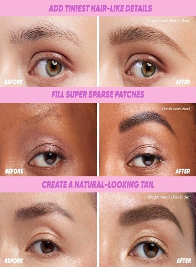 Kosas Kosas Brow Pop Nano Ultra-Fine Detailing & Feathering Eyebrow Pencil, Medium Brown - Neutral Medium Brown 0.03g - Image 3
