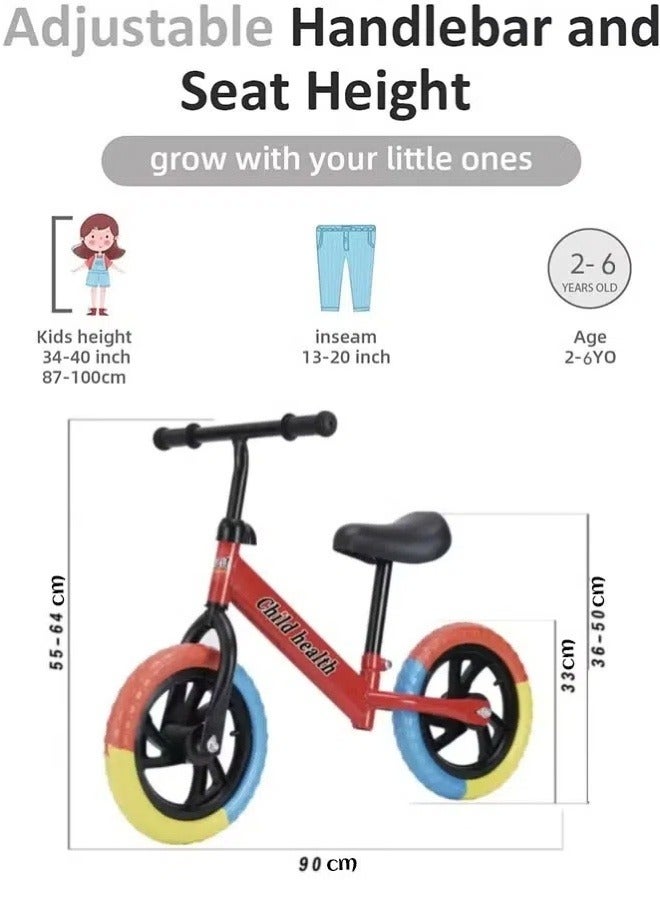 Toddler Balance Bike 2 Year Old, Age 24 Months to 5 Years Old, Steady Balancing, Lightweight Toddler Bike, No Pedal Bikes, Gift Bike for 2-3 Boys Girls（Black）