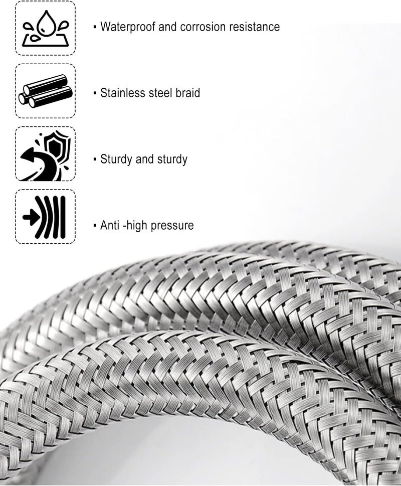 Tavaski Front and Rear Extended Brake Line Hose Kit Replace 89715 for 4-6" Lift, Stainless Steel Braided Brake Lines Fit for Jeep Wrangler TJ YJ 1987-2006 Cherokee XJ 1984-2001 - Image 3