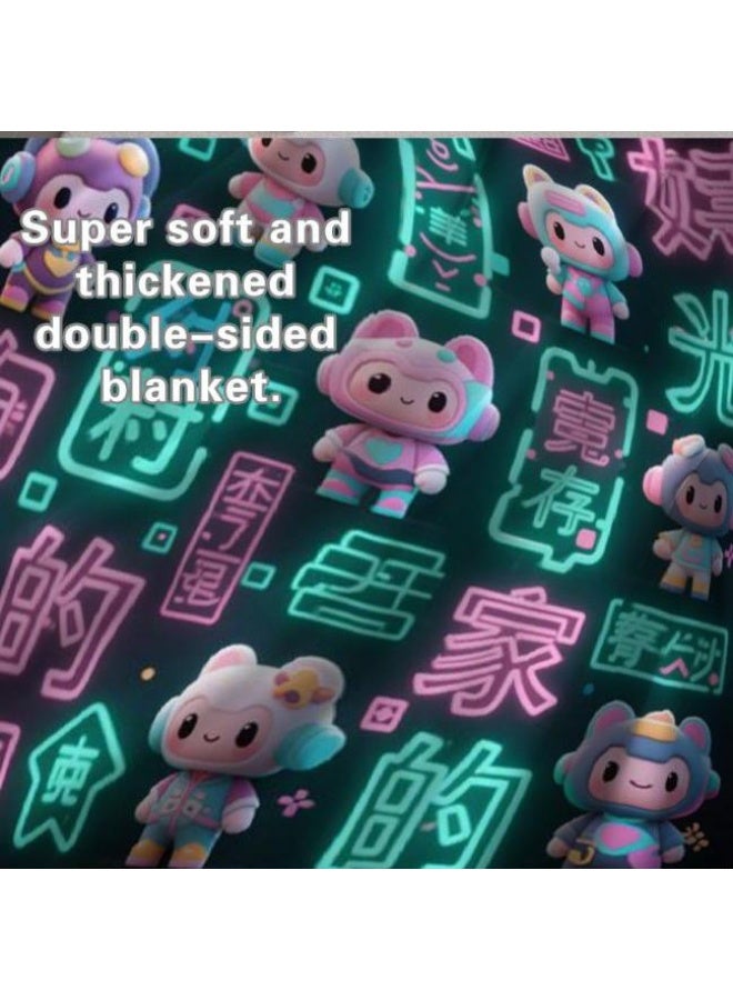 general Children's or student cartoon flannel thin blanket (warm and comfortable, suitable for sleep, games) 100cm*150cm - 141 - Image 5
