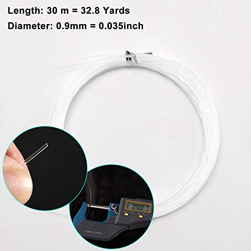 Cerpourt Invisible Hanging Support Up to 60lbs, 98Feet(30M) Clear Picture Wire with 40 Aluminum Crimping Sleeves, Strong Nylon Wire for Hanging Picture Frame, String Light, Christmas Decor - Image 2