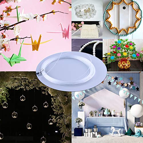 Cerpourt Invisible Hanging Support Up to 60lbs, 98Feet(30M) Clear Picture Wire with 40 Aluminum Crimping Sleeves, Strong Nylon Wire for Hanging Picture Frame, String Light, Christmas Decor - Image 5