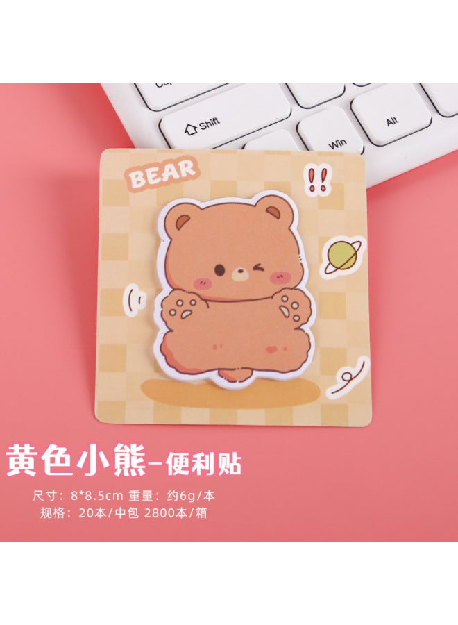 HELPS Cartoon Animal Special-shaped Sticky Notes Customized Style Student Office Notes Message Note Pad Thickeneded Note Paper - Image 1