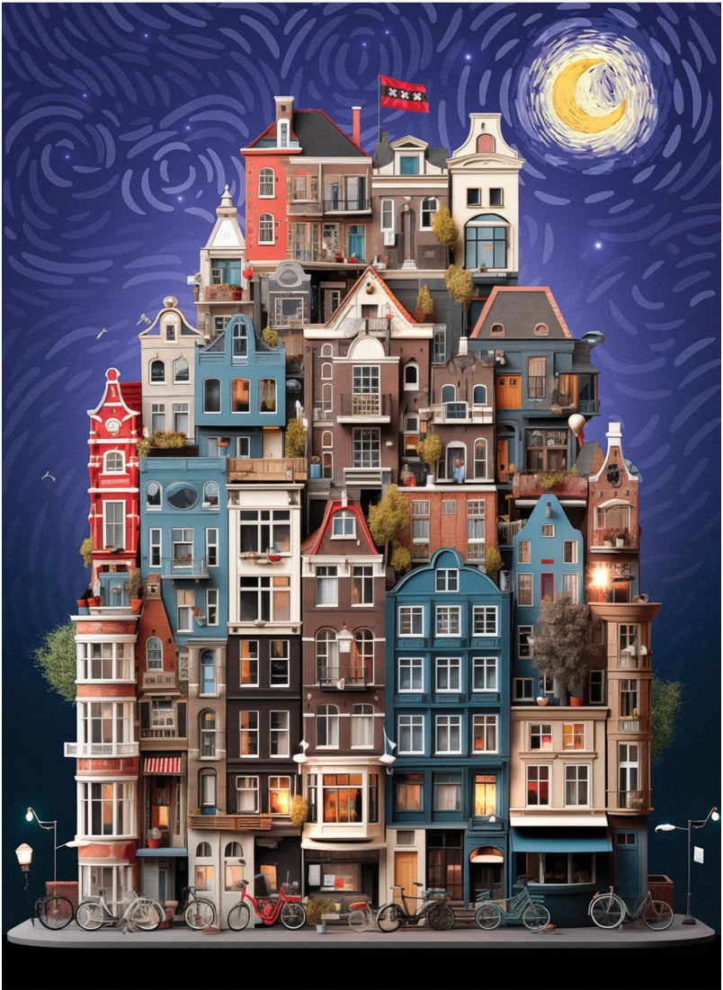 Anatolian 1000 Piece Puzzle / Amsterdam Starry Night - Code 1183  - Image 3