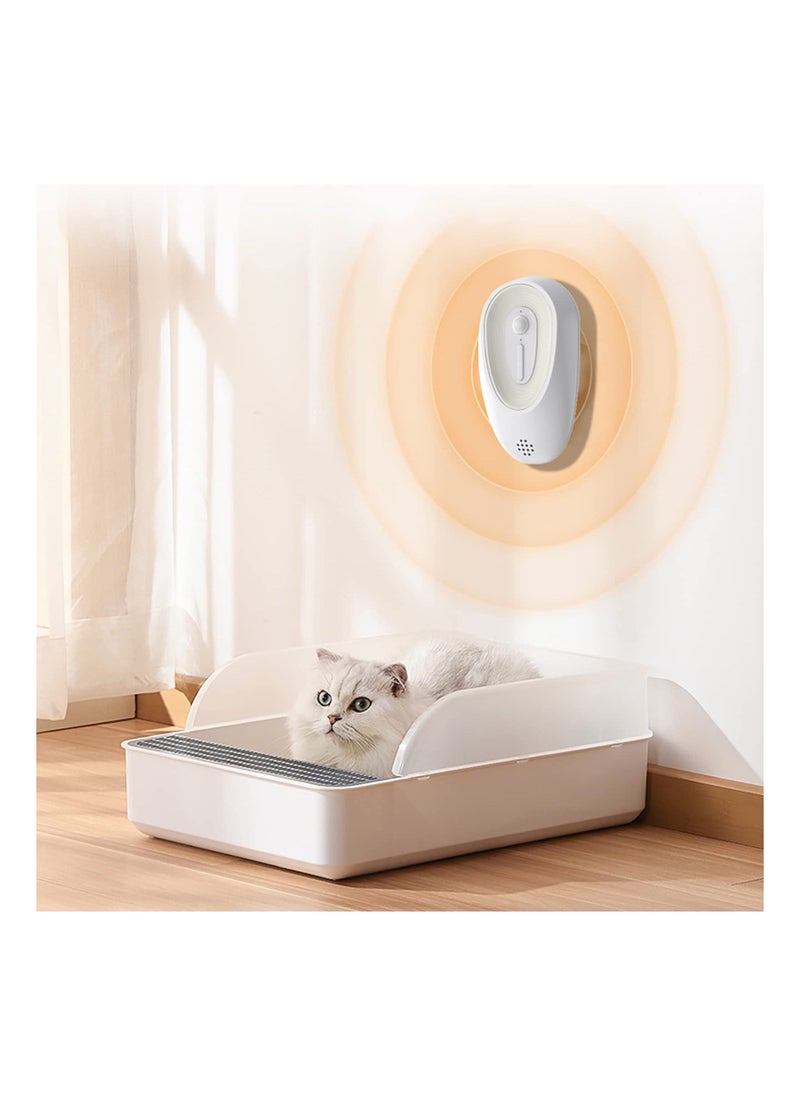 Cat Litter Deodorizer, Auto On/Off, Freshener Pet Litter Boxes Odor Remover, Toilet Air Purifier Genie, with Aromatherapy Compartment Smart Sensor System, Rechargeable Smell Eliminator Machine - Image 5