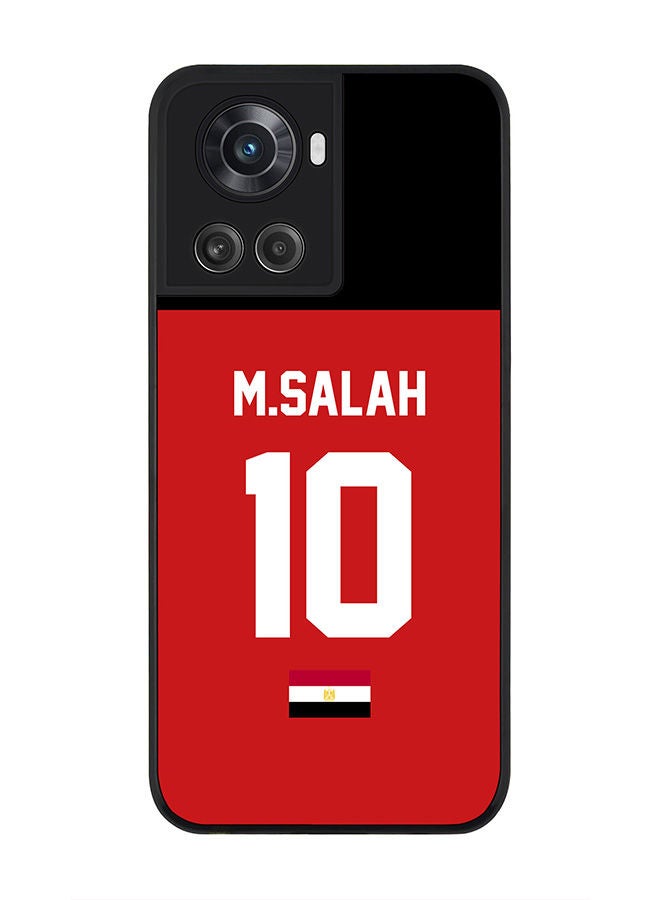 Stylizedd Rugged Black edge case for OnePlus 10R 5G/OnePlus Ace 5G Slim fit Soft Case Flexible Rubber Edges Anti Drop TPU Gel Thin Cover - Football Team - Egypt Player Name - M.Salah - Image 1