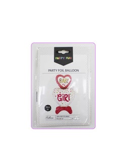 PARTY FUN Foil Balloon Baby Girl Heart Shape for Party Decoration  - Image 3