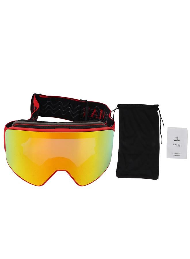 Wide Field Double Layers Anti Fog Skiing Goggles Winter Snow Skating Glasses (1#)
