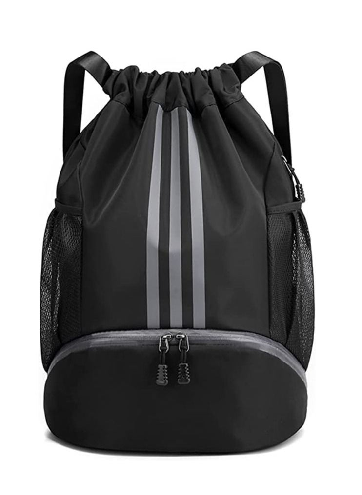 Y&D Drawstring Backpack Bag Gym Sack String Men Women, Basketball Bundle Pocket Student School Football Storage Large Capacity Fitness  - Image 1