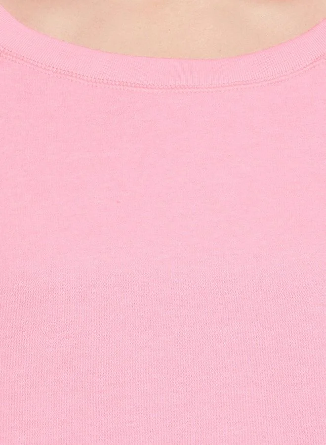 كلوفيا Clovia Chic Basic Sweatshirt in Bubblegum Pink - Fleece