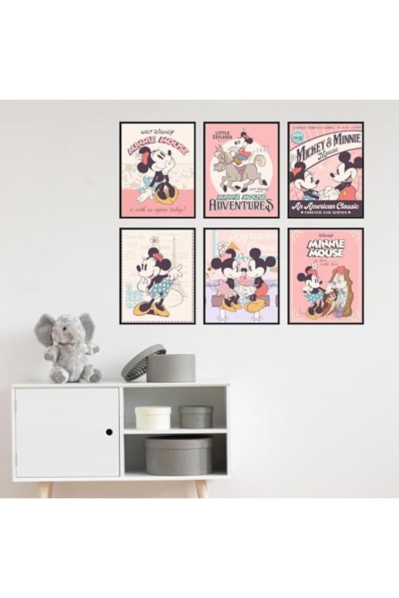 BigWig Prints Minnie Mouse Wall Decor - Minnie Mouse Poster, Room Decor, Wall Nursery Disney Nursery For Girls - Unframed Set Of 6 (8x10”) - Image 5