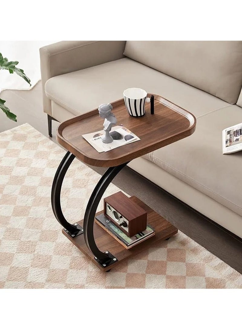 DubaiGallery Side table small coffee table sofa side cabinet mobile minimalist small corner table bedside table small bedside table small apar - Image 2