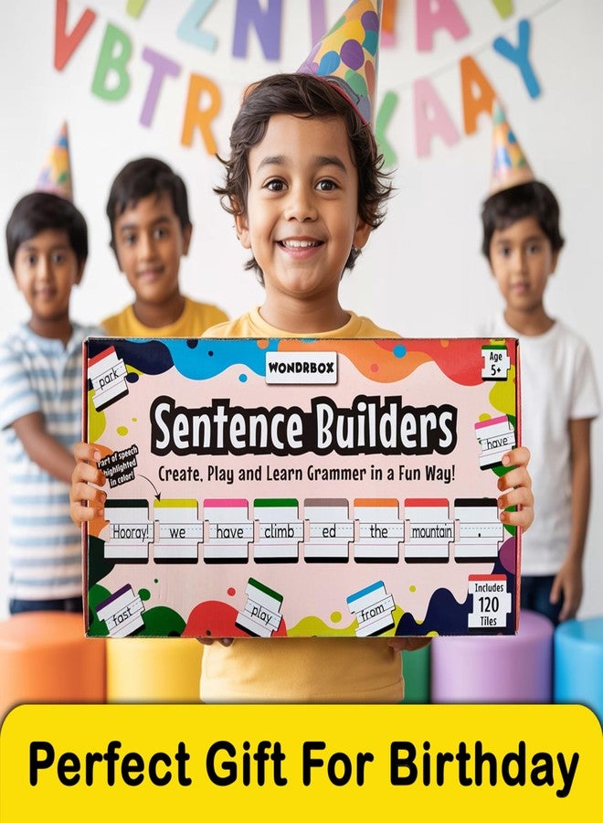 WONDRBOX Educational Board Game - Sentence Builders | Sentence Building & Creative Word Play Game for Kids Age 5-8 | Fun Learning Toy | Birthday & Return Gift for Boys & Girls - Image 4