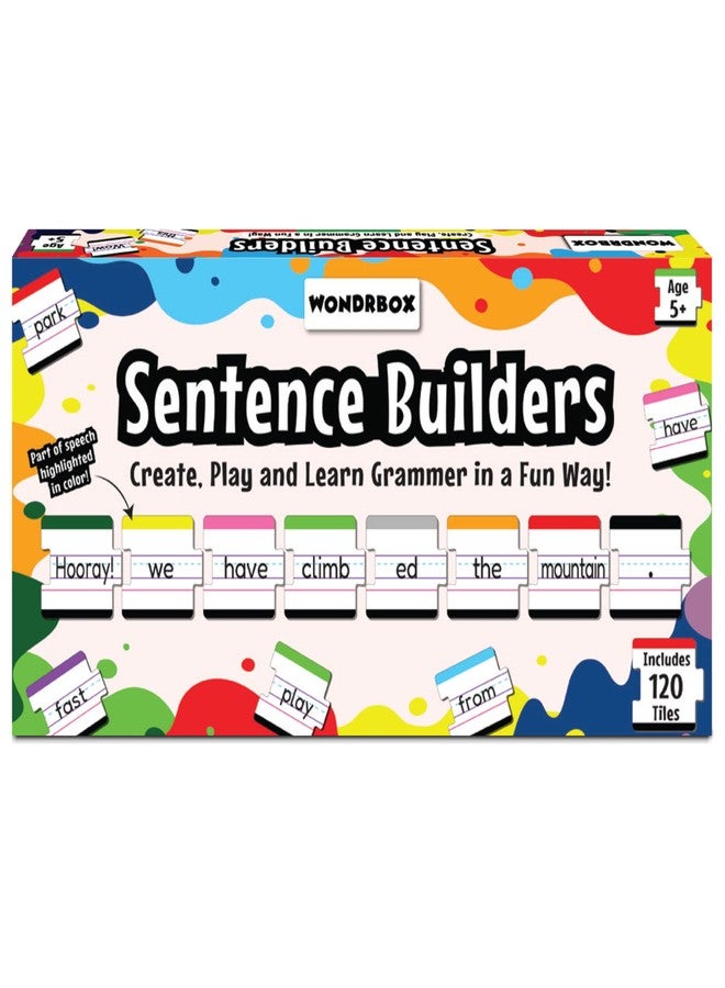 WONDRBOX Educational Board Game - Sentence Builders | Sentence Building & Creative Word Play Game for Kids Age 5-8 | Fun Learning Toy | Birthday & Return Gift for Boys & Girls - Image 1