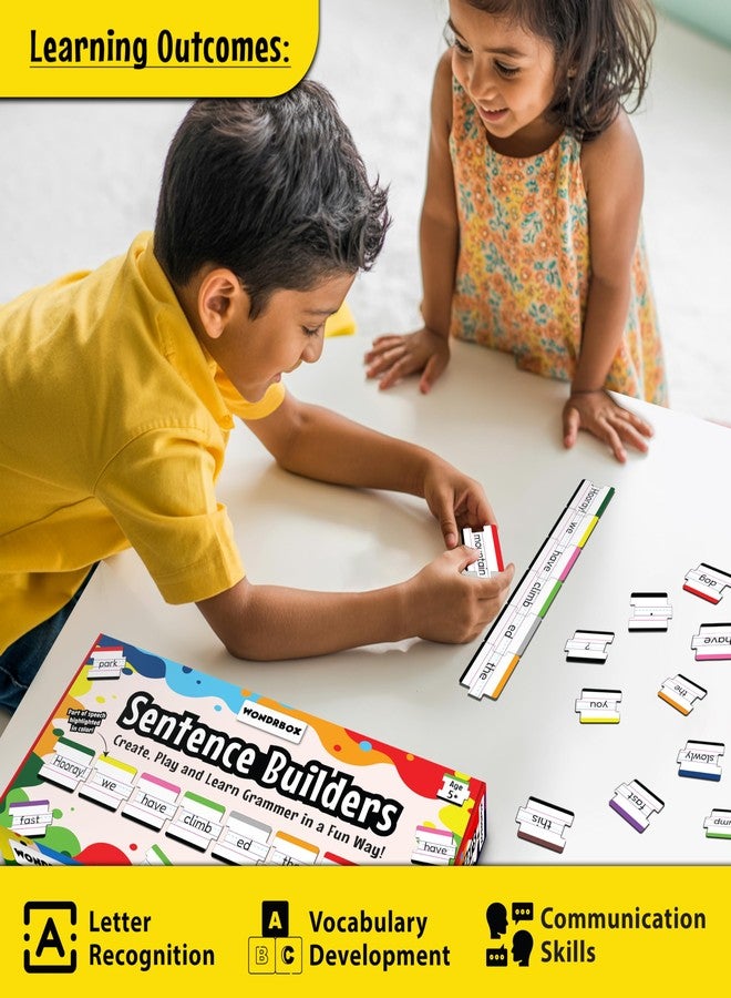 WONDRBOX Educational Board Game - Sentence Builders | Sentence Building & Creative Word Play Game for Kids Age 5-8 | Fun Learning Toy | Birthday & Return Gift for Boys & Girls - Image 3