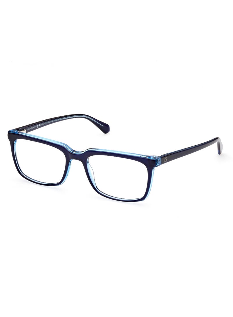 GUESS Men's Rectangular Shape Eyeglass Frames - GU5006309254 - Lens Size: 54 Mm - Blue - Image 1