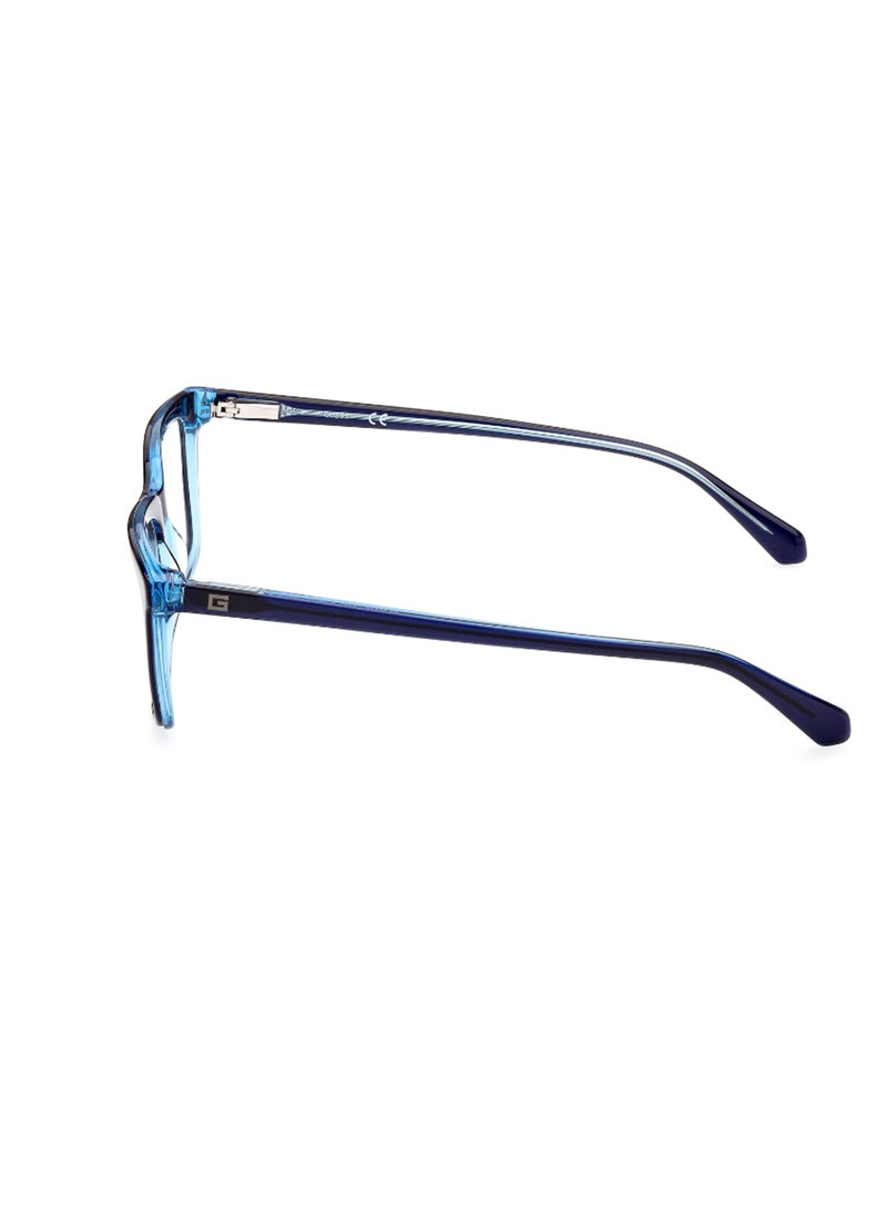 GUESS Men's Rectangular Shape Eyeglass Frames - GU5006309254 - Lens Size: 54 Mm - Blue - Image 2