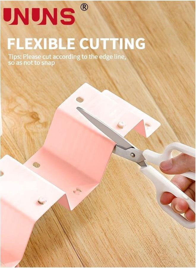 UNUNS 8-Piece Drawer Divider Organizer,Honeycomb DIY Plastic Dividers,Dresser Organizers For Belts,Ties,Clothing,Makeup,Office Supplies,Pink  - Image 4