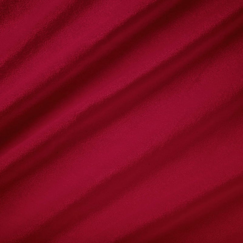 Encasa XO قماش مخمل مصبوغ بلون موحد ناعم وسلس وحريري للكنب، الأثاث، التنجيد، الستائر، الوسائد والحرف 100x152 سم - أحمر - Image 2