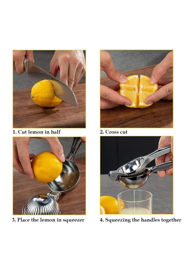 Lemon Squeezer, Lemon Squeezer Juicer, Citrus Juicer Handheld, Lemon Juicer, Stainless Steel Juicer Hand Press, Manual Citrus Press w