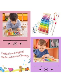 Generic Wooden Xylophone for Kids,Toddler Xylophone Toy with 2 Child Safe Mallets,8 Diatonic Keys Musical Instruments for Preschoolers Educational Toys,Gifts  - Image 5