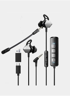 Xiberia MG-2S Wired Gaming Headset In-Ear for PC, Mobile, iPad 7.1 Surround Built-in Sound Card for Enhanced Performance Designed to Reduce Noise During Gaming Built-in 1.20cm Microphone
