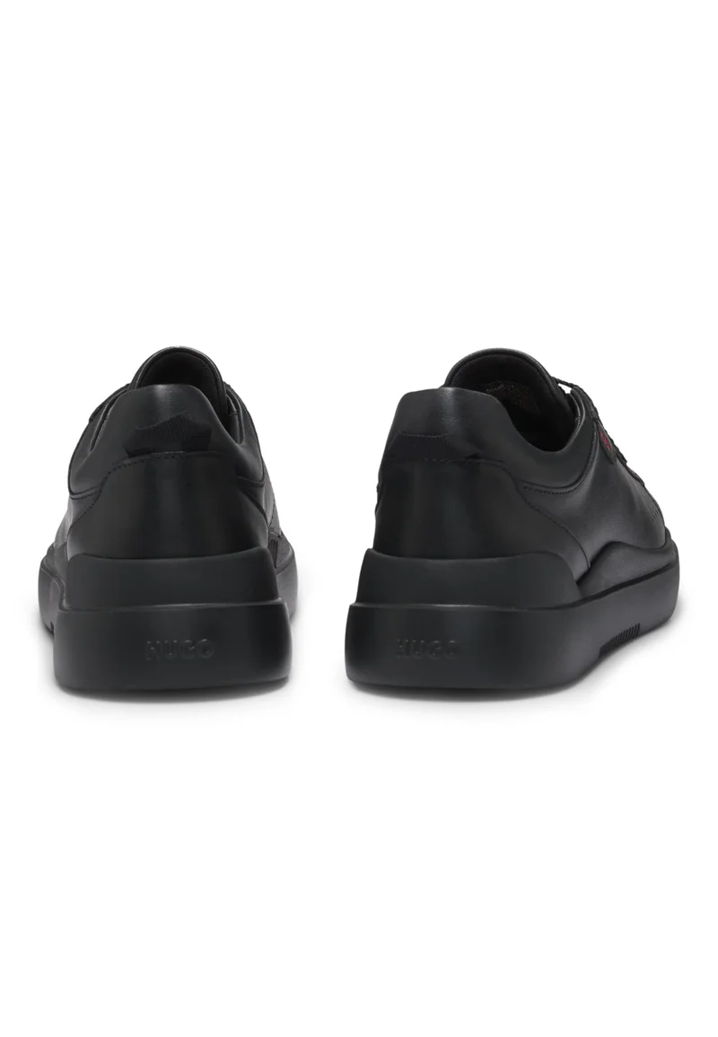 HUGO Leather trainers with red logo detail