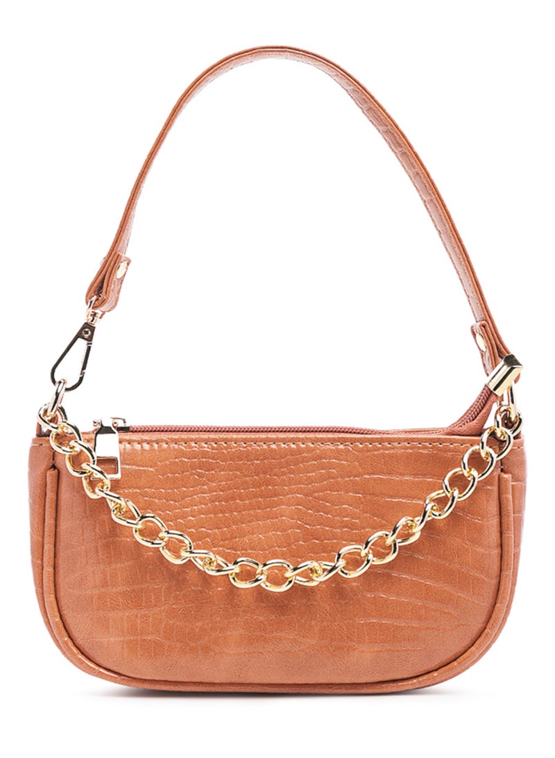 لندن راج حقيبة كروس جلد تمساح برتقالي - Image 1