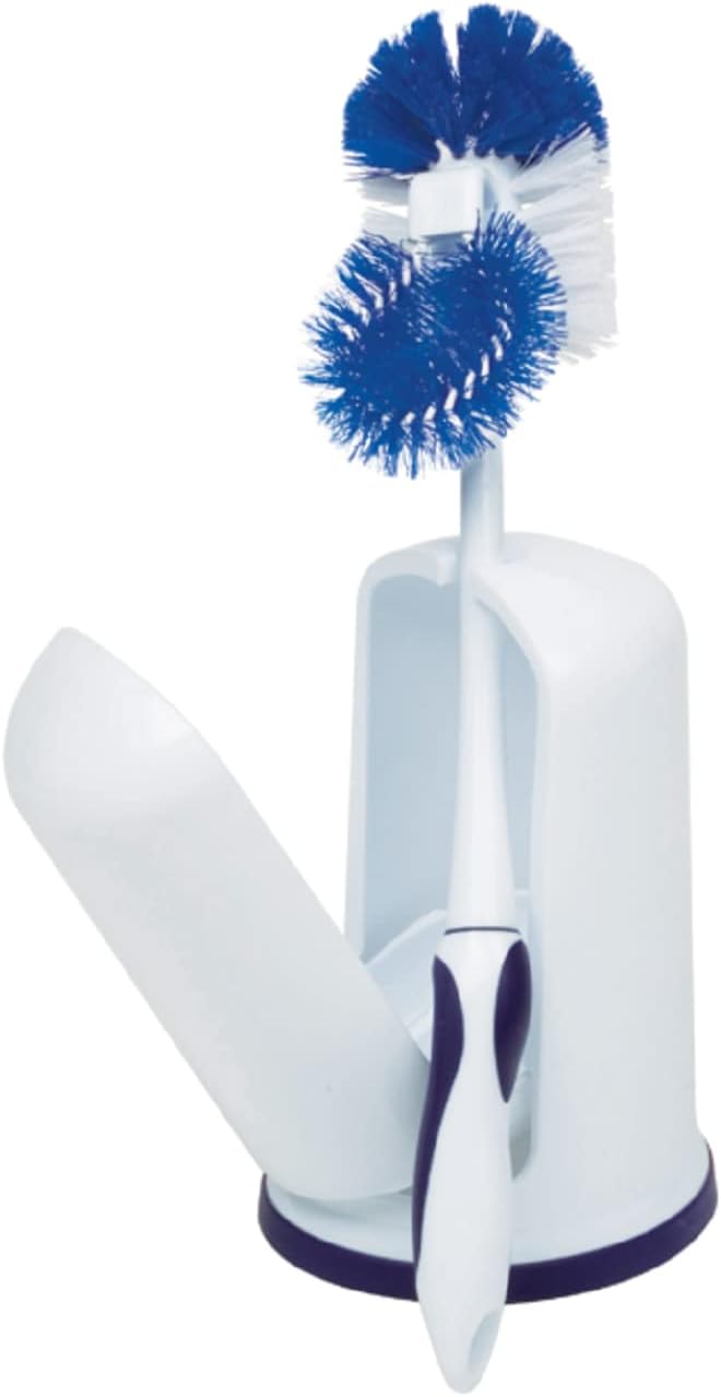 Rubbermaid Toilet Bowl Brush with Caddy Holder with Caddy Holder Cobalt Blue FG6B9204COBLT - Image 1