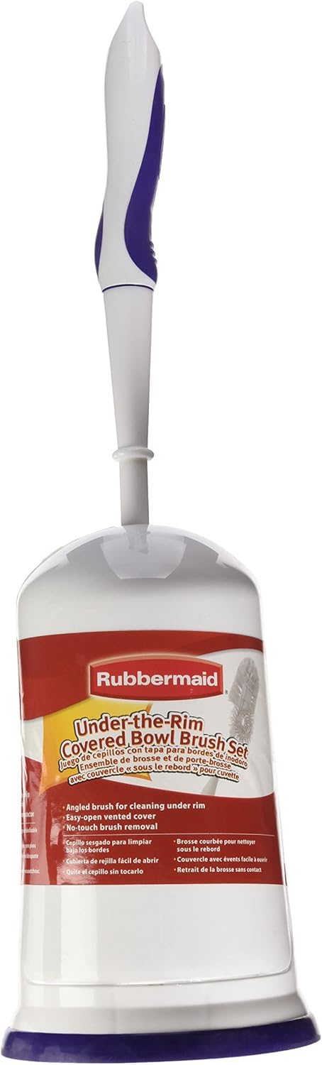 Rubbermaid Toilet Bowl Brush with Caddy Holder with Caddy Holder Cobalt Blue FG6B9204COBLT - Image 2
