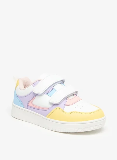 Flora Bella By Shoexpress Girls Colourblock Sneakers With Hook And Loop Closure