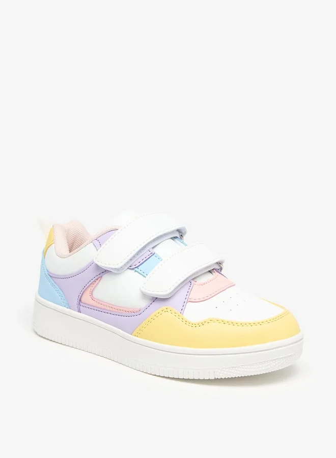 Flora Bella By Shoexpress Girls Colourblock Sneakers With Hook And Loop Closure