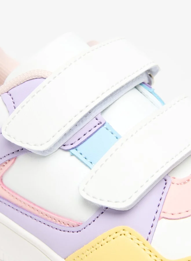 Flora Bella By Shoexpress Girls Colourblock Sneakers With Hook And Loop Closure