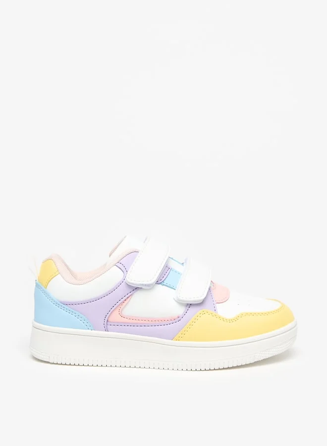 Flora Bella By Shoexpress Girls Colourblock Sneakers With Hook And Loop Closure