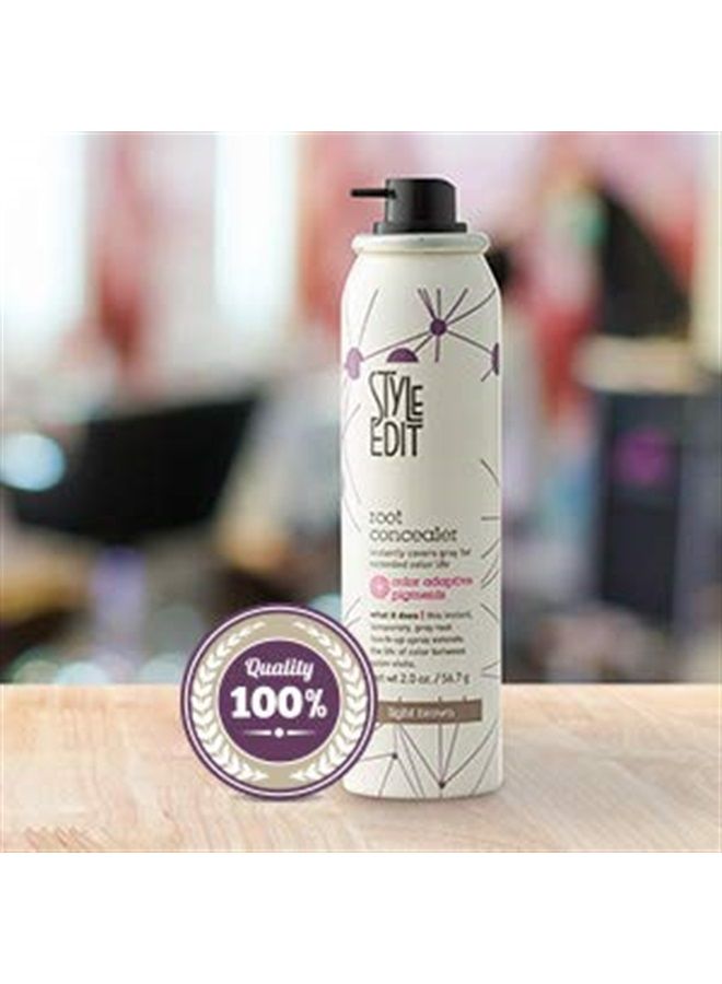 Style Edit Light Brown Root Concealer Touch Up Spray - Temporary And Instantly Covers Grey Hair, Pack of 1 - Image 2