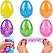 Howzcci 6 Pack Easter Eggs Stress Balls Squishy Toys Squeeze Fidget Toys for Kids Girls Boys Easter Egg Hunt Fillers Easter Basket Stuffers Party Favors Gifts - Image 2