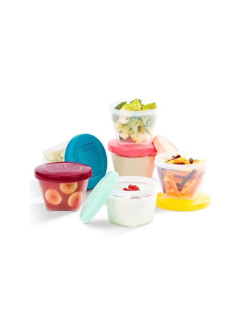babymoov Airtight Food Storage Containers – 6-Piece Set, 180ml Each, BPA-Free, Leakproof & Freezer-Safe for Baby Food & Meal Prep  - Image 1