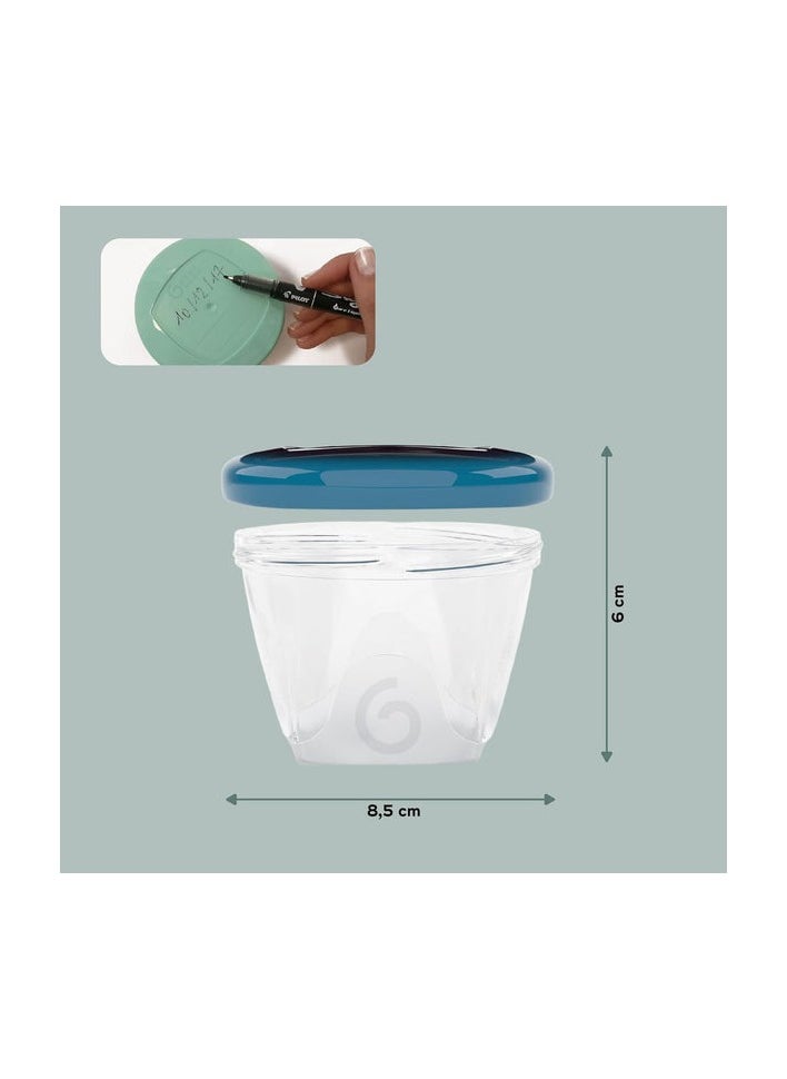 babymoov Airtight Food Storage Containers – 6-Piece Set, 180ml Each, BPA-Free, Leakproof & Freezer-Safe for Baby Food & Meal Prep  - Image 2